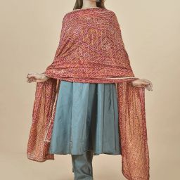 Art Silk Printed Maroon Women Dupatta-image-60