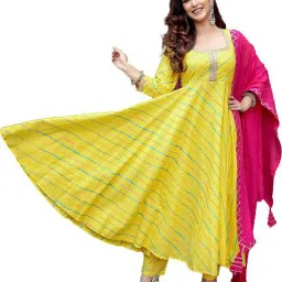 Women's Kurta Pant Dupatta Set Striped Kurta, Trouser/Pant & Dupatta Set-image-17