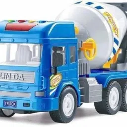 cement mixer Pull Back 6 wheels Vehicles truck Toy Friction Power Toy-12