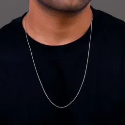 925 Silver Sleek Link Chain For Him Rhodium Plated Sterling Silver Chain-image-76