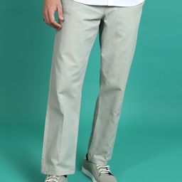 highlander Men Regular Fit Grey Cotton Blend Trousers-picture-34