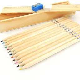 SAPARA WOODEN COLOR PENCIL AND SCALE SET 0F 12 PENCILS COLOR AND SCALE Pencil-28