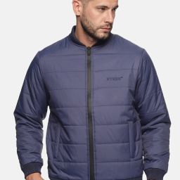 Men Solid Bomber Jacket-image-61