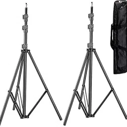 Hiffin ® Light Stand Kit - 9 feet (2 Light Stands) Metal Colour Black Tripod Kit-15