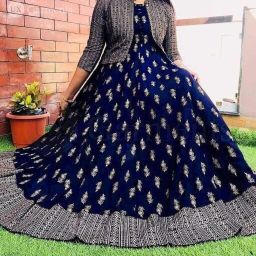 Women Geometric Print Viscose Rayon Anarkali Kurta-picture-6