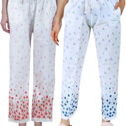 Pack of 2 Daily wear, Pure Cotton Long Lasting Elegant pajama Women Pyjama-27