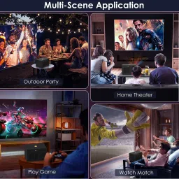 TOPPRO T7 Youtube Miracast Projector with Native 720p Full HD Support Electric Focus (5000 lm / 1 Speaker / Wireless / Remote Controller) Portable Projector image 4