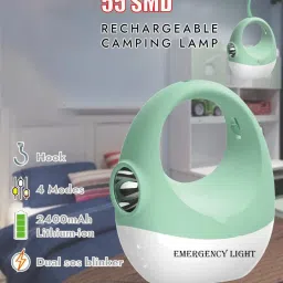 TWO IN ONE RECHARGEABLE EMERGENCY LIGHT WITH TORCH WITH DUAL SOS BLINKER 6 hrs Lantern Emergency Light-1