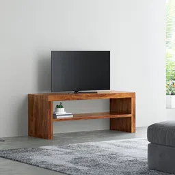 flipkart perfect homes Sheesham Wood Solid Wood TV Entertainment Unit-picture-2