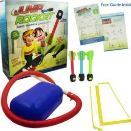 Jump Rocket -Jump Thump and Launch it : Stomp Launcher & 3 Foam Tipped Rockets with Whistling Sound | Flies upto 150 feet for Kids (Multicolor)-24