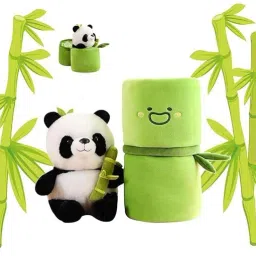 Pand Bamboo Bamboo Stuffed Animals Toy, Plushies Doll (Panda in Bamboo)-(30 cm) - 15 cm-image-7