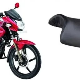 Removable & Washable PU Leather Waterproof (Black)-G-1U8 Single Bike Seat Cover For Hero Hunk-image-52