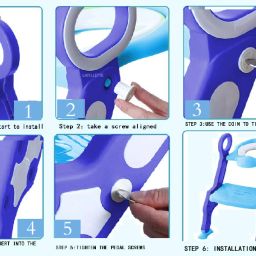lafillette Kids Potty Training Seat with Step Ladder and Soft Toilet Seat, Sturdy Comfortable Built in Non-Slip Steps Soft Pad Potty Seat image 4