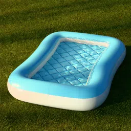 Swimming Pool for Kids | Inflatable Rectangular Baby Pool Portable Baby Bath tub | 0-5 Years | Indoor & Outdoor Swimming Pool for Kids (Blue) Swim Floatation Belt-image-38
