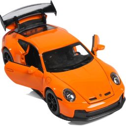 PORCHE Model Car 1:32 Metal Pull Back Die-cast Car (Orange)-48