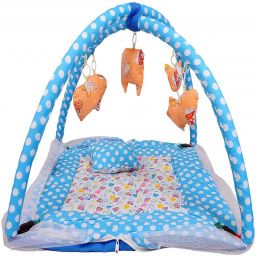 Polyester Kids Washable New Born Baby Boy's & Baby Girl's Bedding Set Play Gym with Mosquito Net and Hanging Toys for 0-9 Months Infants Mosquito Net-30