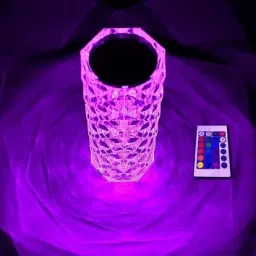 Crystal Rose Diamond 16 color RGB changing Mode LED Night Lights Table Lamp h8 Study Lamp-image-42