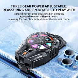 Mudo Gaming Fan with LED Temp Display for Instant Cooling on Mobile Devices Combo Set image 5
