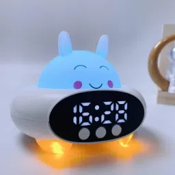 calldrishe Digital Multicolor, Rabbit Alarm Clock with Bluetooth Speaker Auto Color Changing Modes Clock image 2