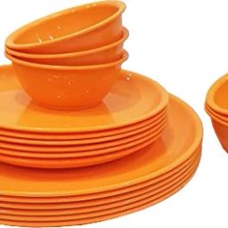 Pack of 24 Plastic 6 Full Plates, 6 Quarter Plates, 12 Bowls Round Dinner Set-image-50