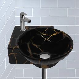 Premium Quality Asian Golden Colour Designer Corner Bathroom Wash Basin Corner Basin-13