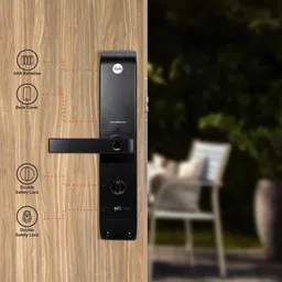 Yale Digital Smart Lock (One Touch Fingerprint Verification Method, YDM 7116A, Matt Black) image 5