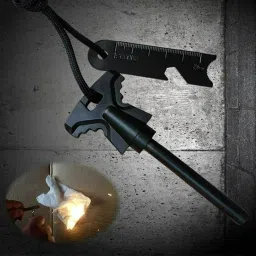 Survival Camping Emergency Fire Flint Scraper Stone Fire Flint-stone Magnesium Magnesium Fire Starter Striker Included-image-78