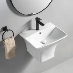 CUBIX PREMIUM GRADE CERAMIC WALL MOUNT HALF Semi-pedestal Basin-image-37
