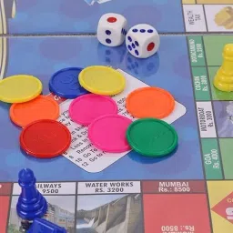 vrux Business 5 in 1 with Coin, Property dealing skills Money & Assets Board Game image 2