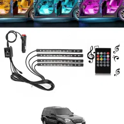 Multicolour/Mulifunctional 4 pcs Fancy Atmosphere Light For Car Interior-264 Interior Light Car LED for Hyundai (12 V, 55 W)-image-86