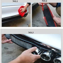 selifaur Car Rear Dual Tip Bumper Lip Diffuser For_ Swift Type -4 Car Beading Roll For Bumper image 5