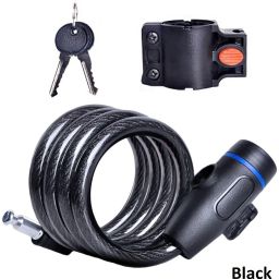 Anti-Theft Bicycle Bike Lock Stainless Steel Cable Coil Security Lock with 2 Key Bicycle Lock-11