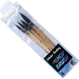 Artists Natural Hair MOP Brush Set of 4 (0, 2, 4, 8)-image-6