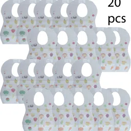 Set Of 20 Pc Comfortable Baby Bibs(Multicolor)-0
