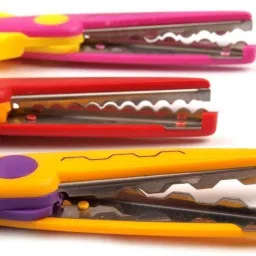 white popcorn ZIG ZAG SET OF 6 SCISSORS Scissors image 3