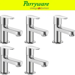 Uno Pillar Tap for Wash Basin – Brass Body, Chrome Finish set of 5 pic 339 Pillar Tap for Wash Basin – Brass Body, Chrome Finish, Single Lever Faucet Pillar Tap Faucet-image-15