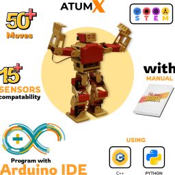 Humanoid robot kit - Compatible with arduino | DIY robotics kit | Educational Electronic Hobby Kit-image-36
