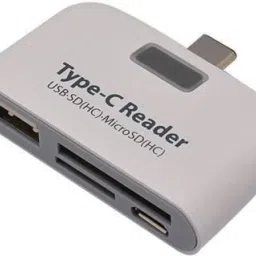 FITUP ™ 3 in1 USB 3.1 Type C USB-C TF SD Card Readers Memory Card Reader OTG For Macbook Tablet Phone Adapter High Speed-Type-018 Card Reader (Metallic White) Card Reader image 4