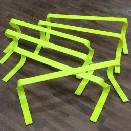 New Flat 6inch Agility Hurdle/Track and Field Hurdle/Speed Jumping Agility Hurdle Set of 6 |Parrot Green Color PVC Speed Hurdles-10