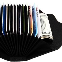 Exclusive Black High Quality Leatherite Case Atm/Credit/Debit Unisex Slots 15 Card Holder-19