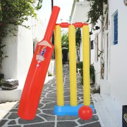 Kids Plastic Cricket Set with Bat, Ball, Stumps & Bails PVC/Plastic Cricket Bat For 6 - 7 Yrs-image-6