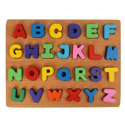 Wooden Alphabet Capital Letters A- Z Learning Educational Puzzle Toy for Kids-11