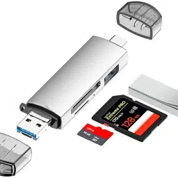 Good One 3 IN 1 OTG Cardreader, USB+Micro USB+Type-C, For Type-C/Android Or Pc Laptop Card Reader-45