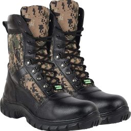 Genuine Leather Cobra Army Print Long Military Boots Boots For Men-image-10