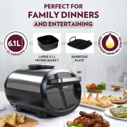 borosil BestDigi Top Load Large Capacity, 8 pre-set menus,8 in 1 functionality Air Fryer image 3