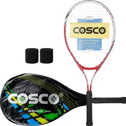 Drive-25 Lawn Tennis Racket (8 to 10 Years) With Wrist Band Multicolor Strung Tennis Racquet-image-64