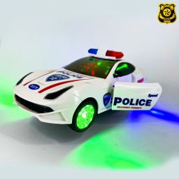 Musical Police Car Bump & Go 3D, 360 degree Rotation Lightning | Door Open Close-13