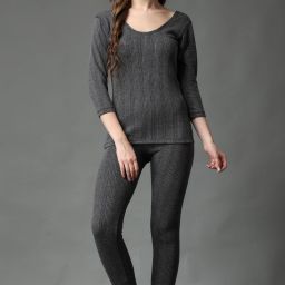 FF Thermal Warmer Vest & Bottom Combo Winter Innerwear Top and Lower For Women Women Top - Pyjama Set Thermal-image-51
