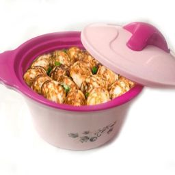 Kitchen King 2000 Insulated Inner Stainless Steel Thermoware Casserole-Chapati Box | Serving Pot | Biryani Pot | 2000, Multicolor White/Pink/Green/Brown Color May Vary Thermoware Casserole-image-10