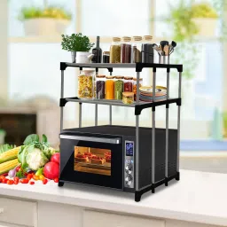 Microwave Stand Carbon Steel Kitchen Trolley-image-27